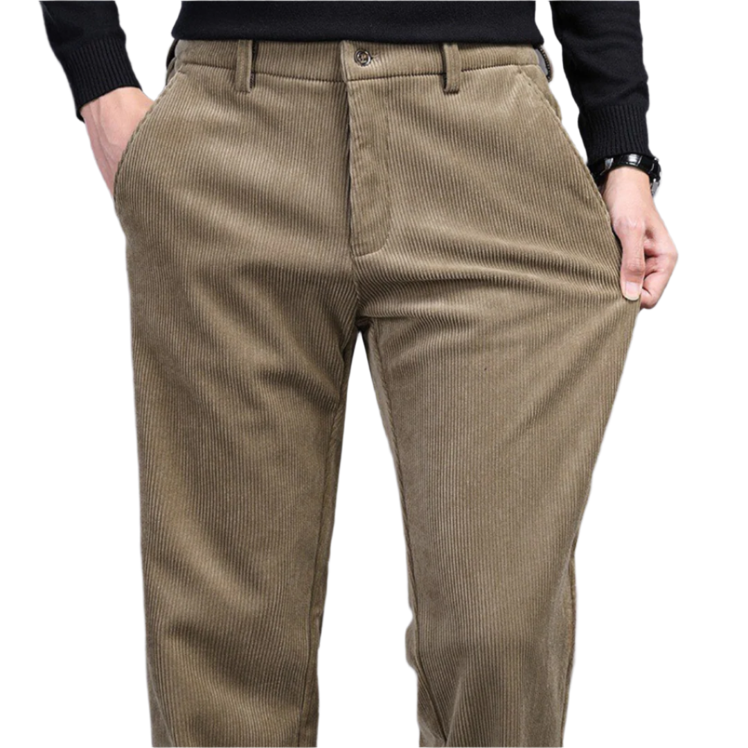 Heren Corduroy Broek Met Vierwegs Stretch 0