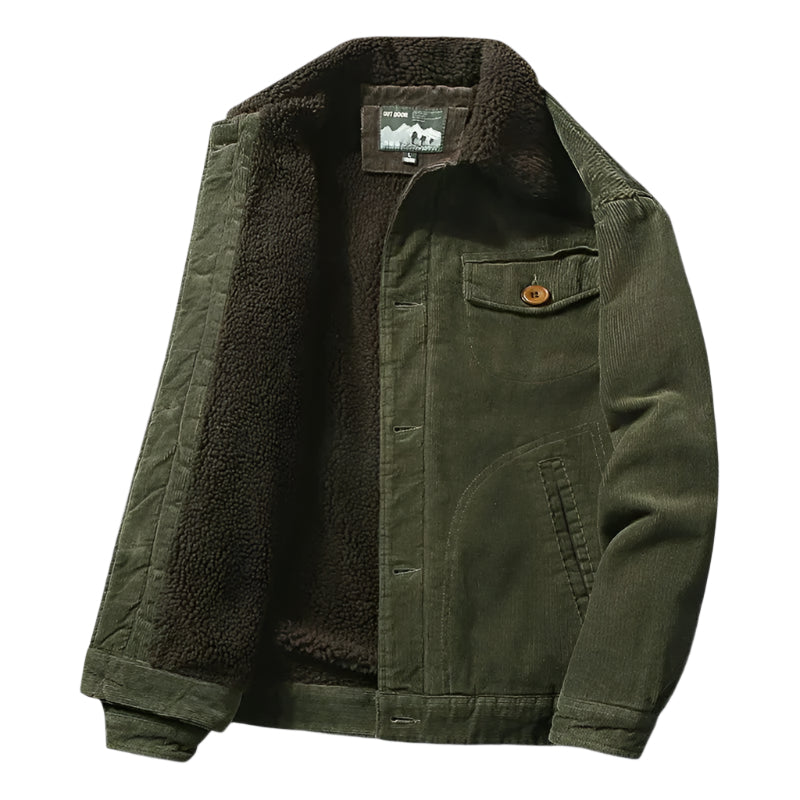 Heren Corduroy Jacket Winddicht Katoen Zachte Voering 0