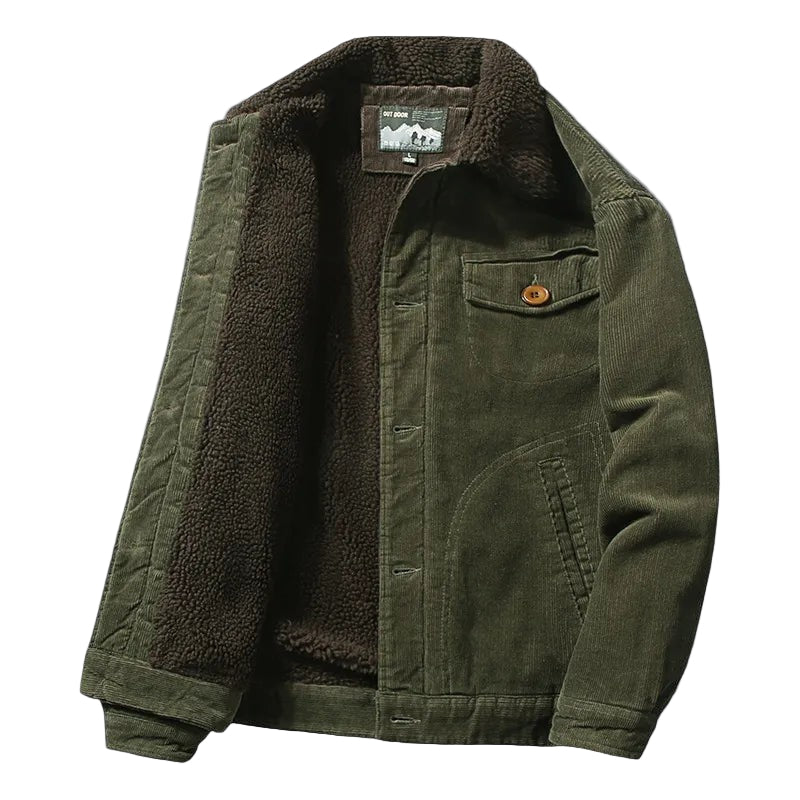 Heren Corduroy Jas Met Zachte Voering 0
