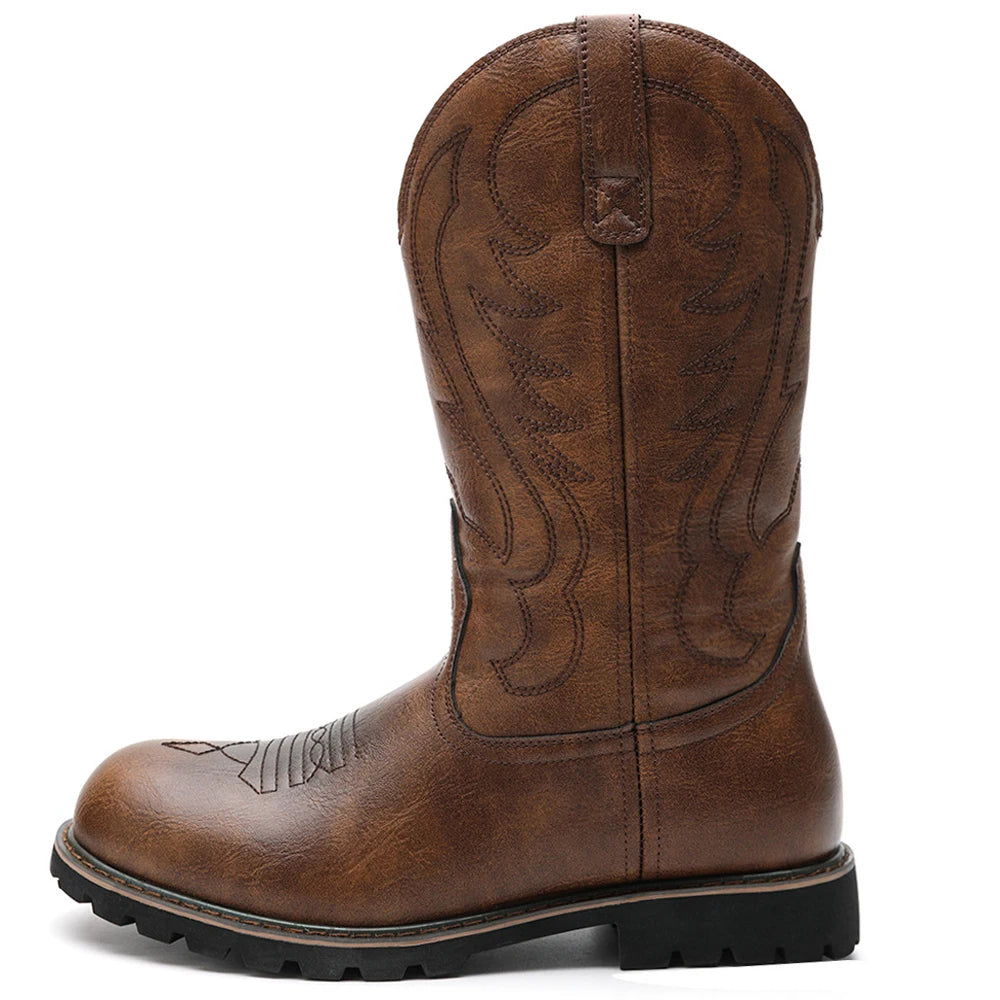 Heren Cowboylaarzen Vintage Leren Antislip 1