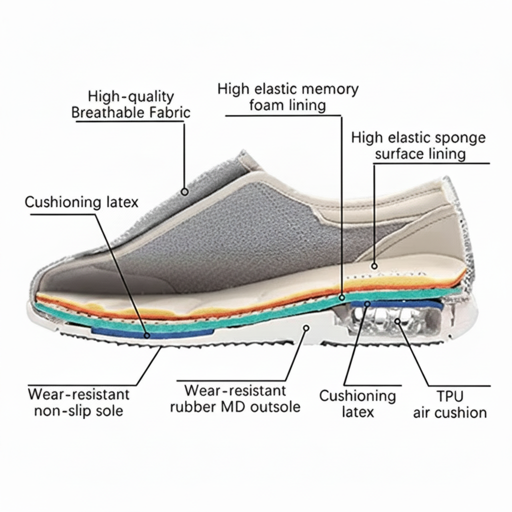 Heren Diabetische Schoenen Comfortabel Ontwerp 6
