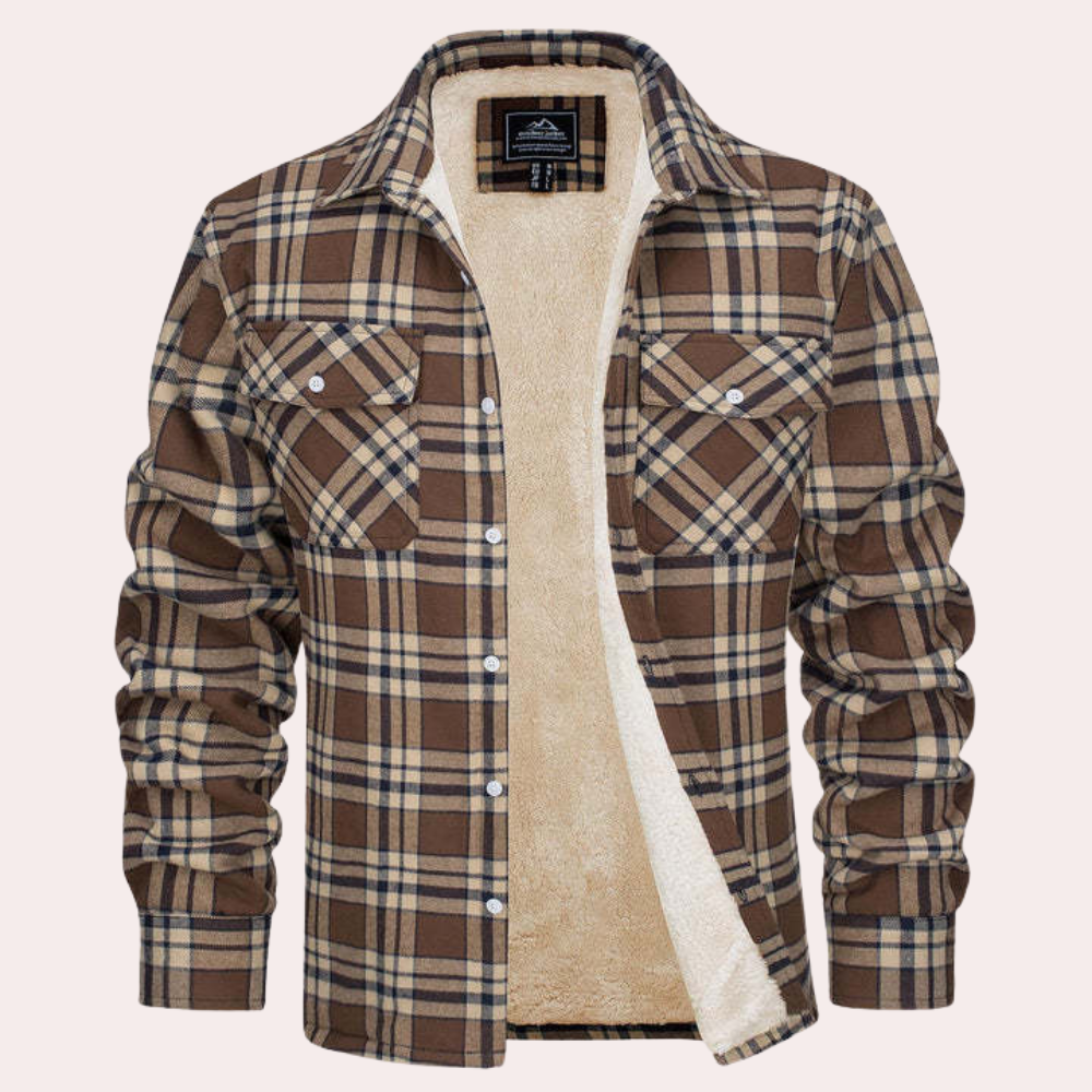 Heren Flanellen Jacket met Voering 0