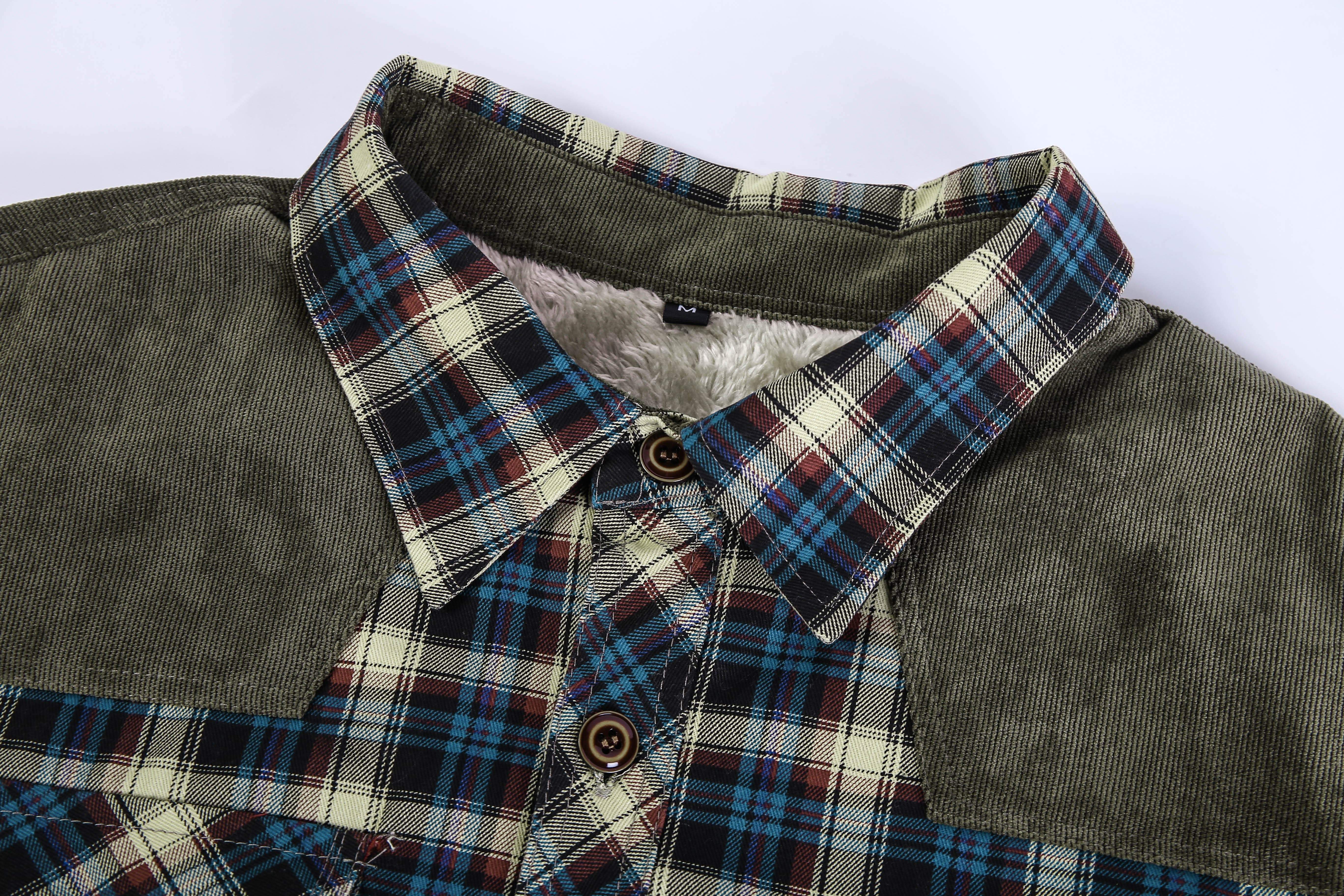 Heren Flanellen Jas Met Fleece Voering 4