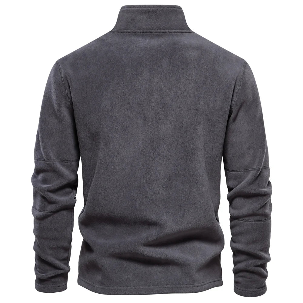 Heren Fleece Jacket Rits Kraag Casual Fleece 2