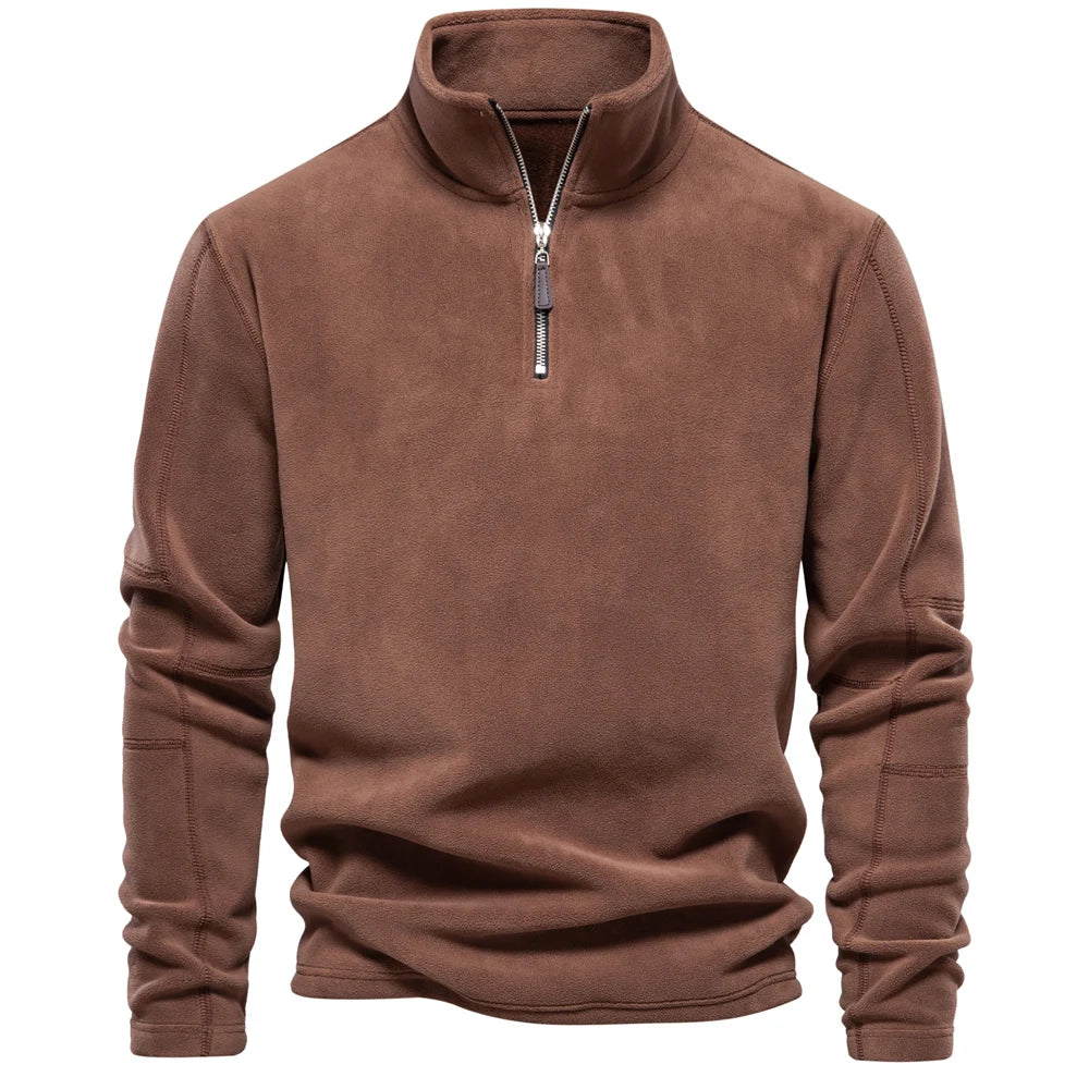 Heren Fleece Jacket Rits Kraag Casual Fleece 9