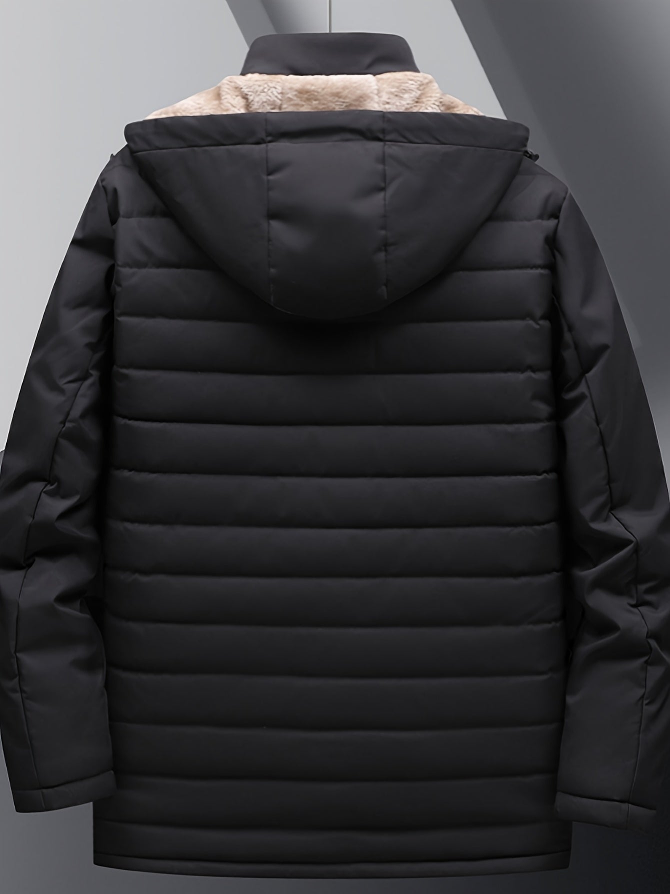 Heren Fleece Jacket met Capuchon en Rits 3