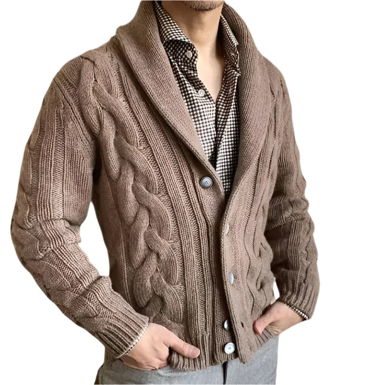 Heren Gebreide Cardigan Sweater 7