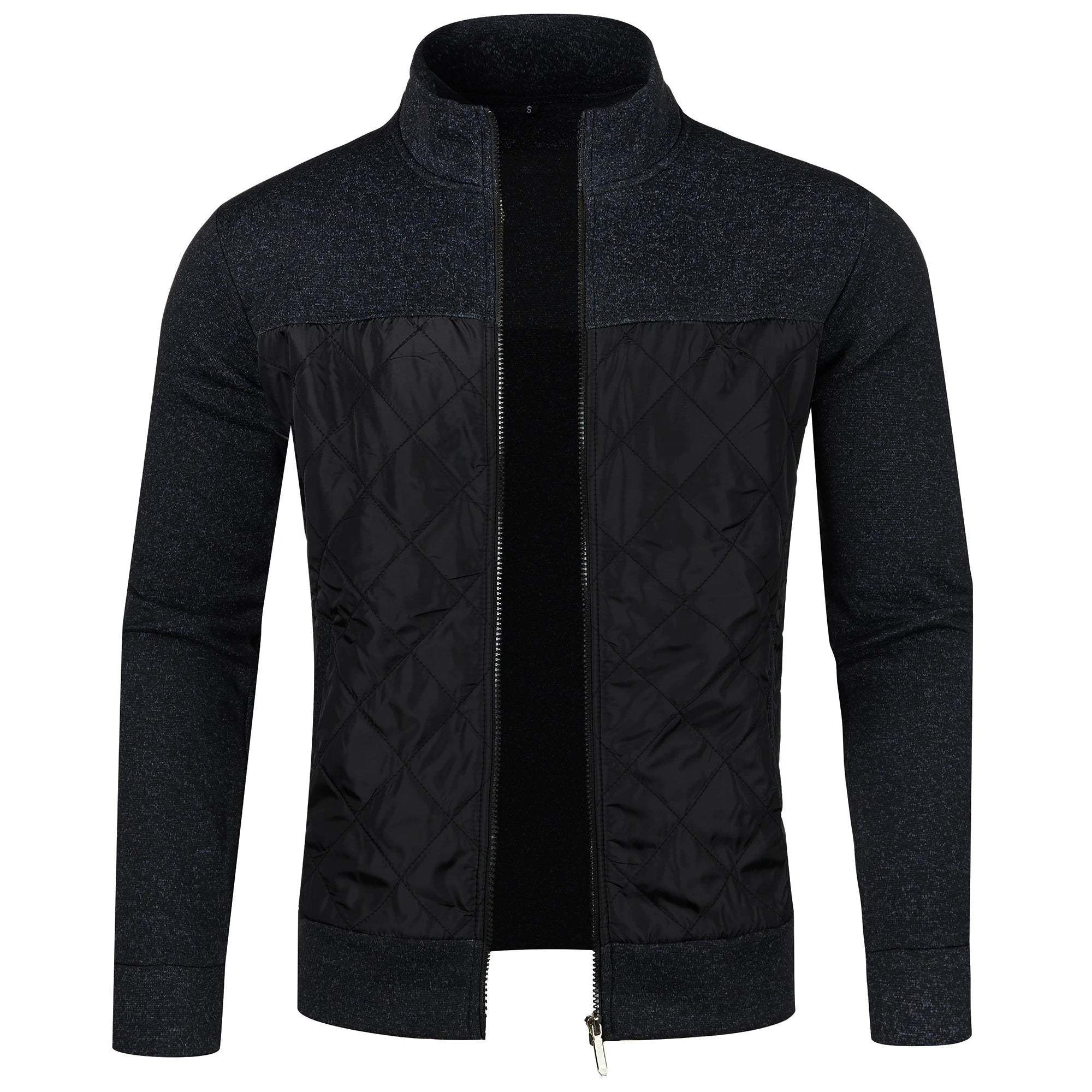 Heren Gebreide Casual Buitenjas met Staande Kraag 10
