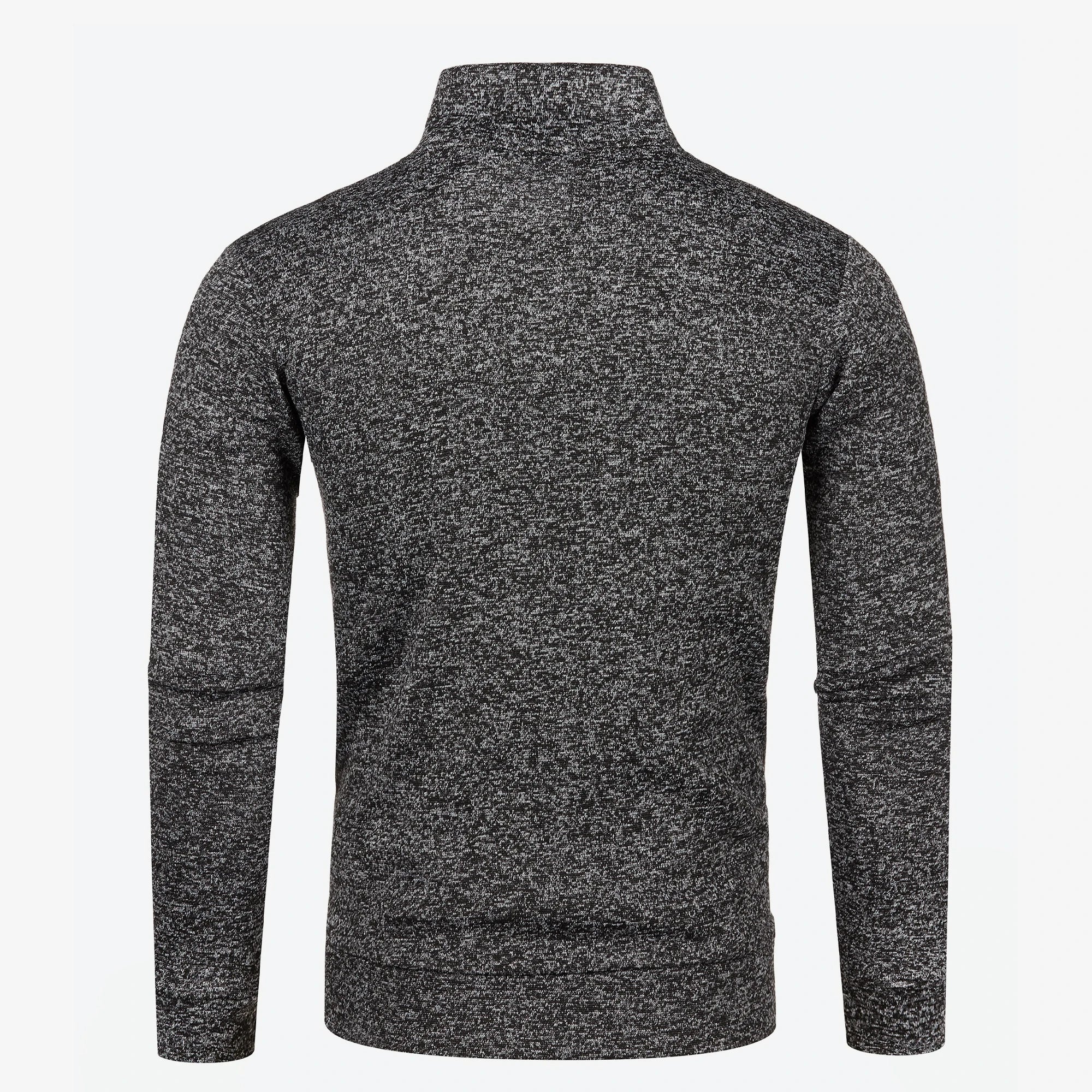 Heren Gebreide Casual Buitenjas met Staande Kraag 3