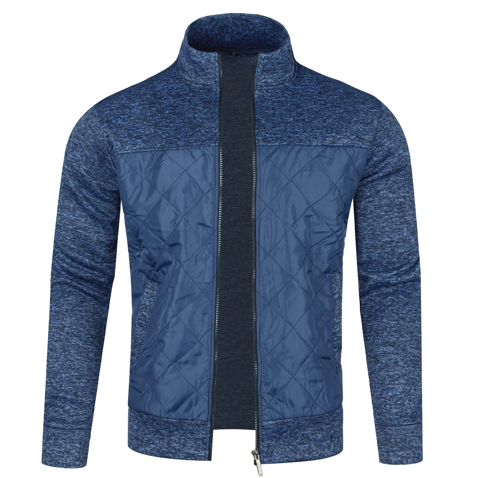Heren Gebreide Casual Buitenjas met Staande Kraag 7