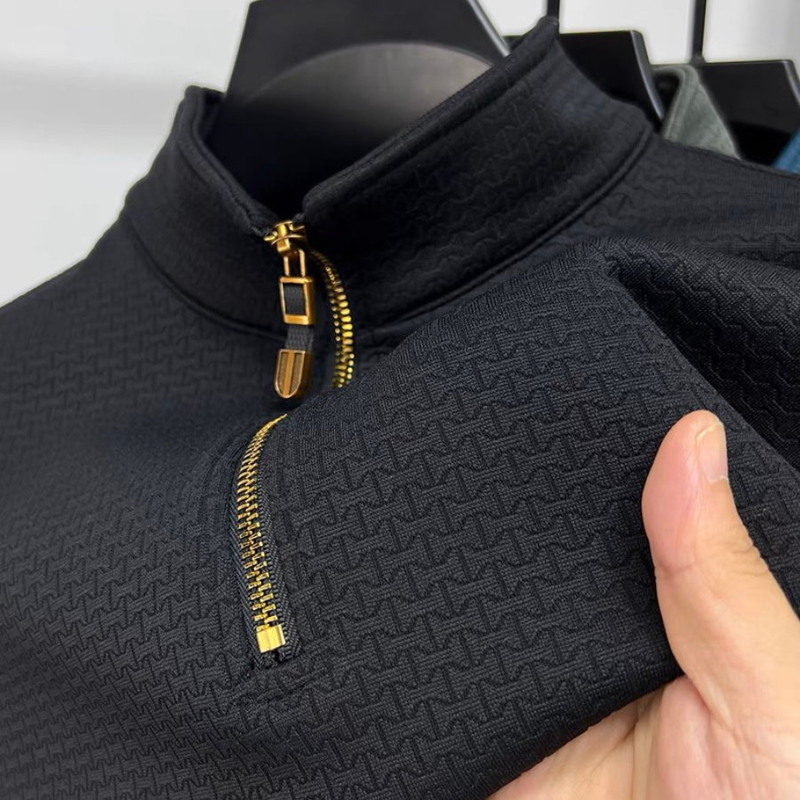 Heren Half Zip Trui Casual Katoenmix 6