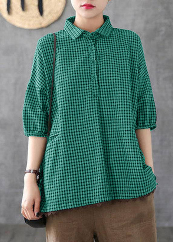 Heren Halve Mouw Overhemd Geruit 7