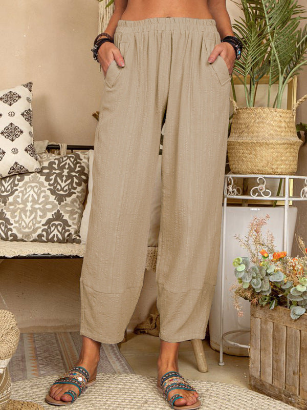 Heren Harem Broek Losse Katoen-Linnen Casual Pantalon 7