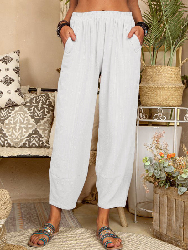 Heren Harem Broek Losse Katoen-Linnen Casual Pantalon 8