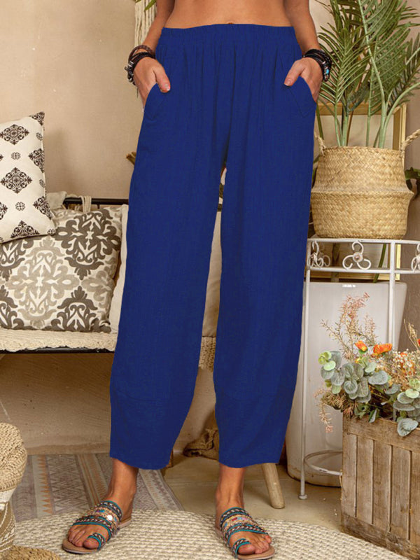 Heren Harem Broek Losse Katoen-Linnen Casual Pantalon 9