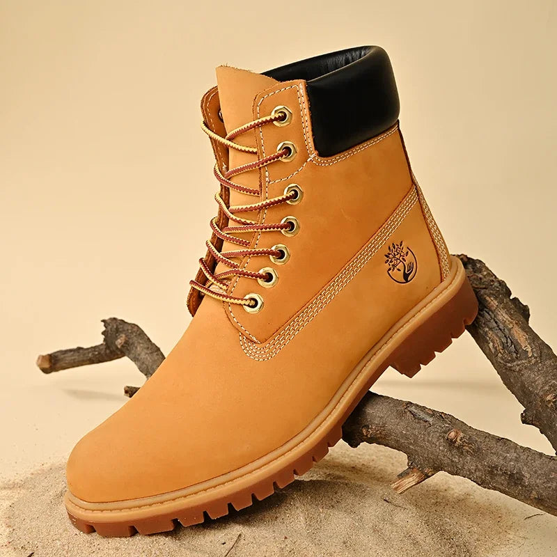 Heren Hoge Laarzen Leer Vetersluiting Voor Casual En Outdoor Gebruik 6