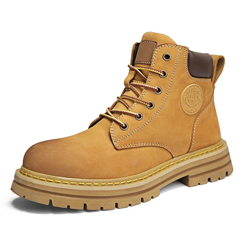 Heren Hoge Laarzen Leer Vetersluiting Voor Casual En Outdoor Gebruik 8