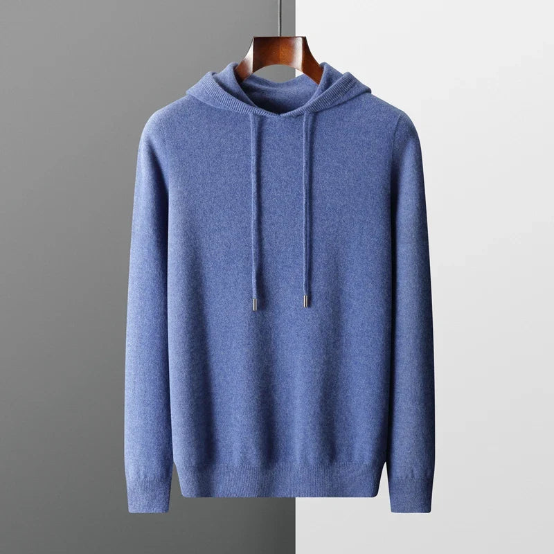 Heren Hoodie 100% Merinowol Luxe Comfort Ademend Casual Design 3
