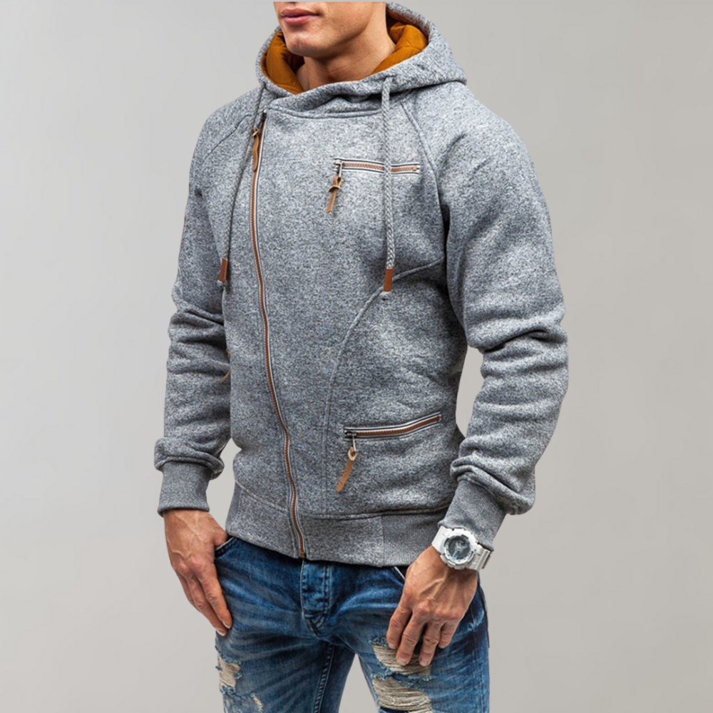 Heren Hoodie Casual Met Ritsluiting Moderne Look 4