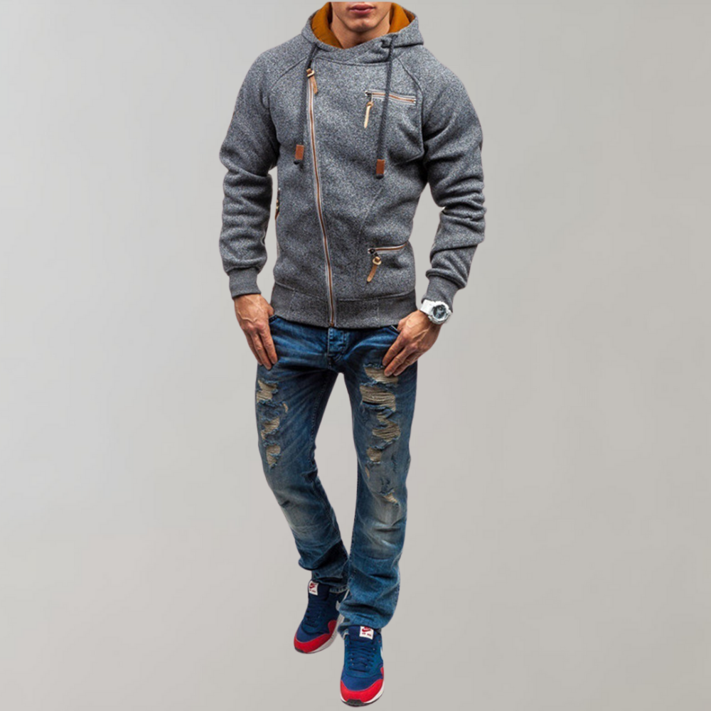 Heren Hoodie Casual Met Ritsluiting Moderne Look 7