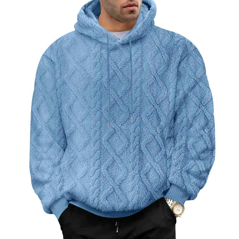 Heren Hoodie Dubbelzijdig Velours Sportief Casual 3