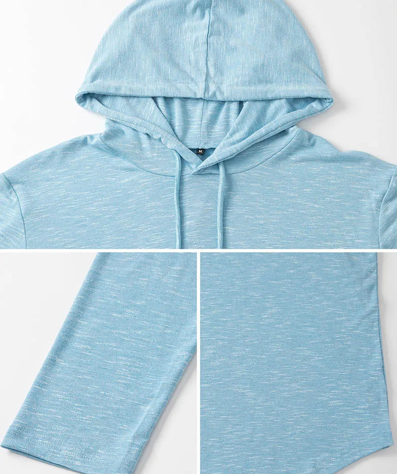 Heren Hoodie Lichtgewicht Ademend Polyester Katoen 5