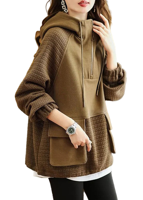 Heren Hoodie Met Trekkoord en Patchwork Design voor Casual Stijl 0