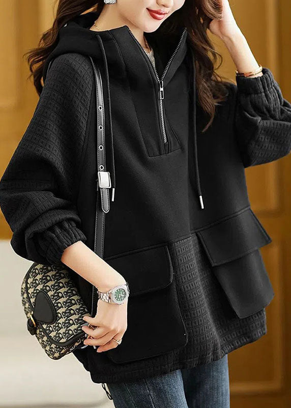 Heren Hoodie Met Trekkoord en Patchwork Design voor Casual Stijl 1