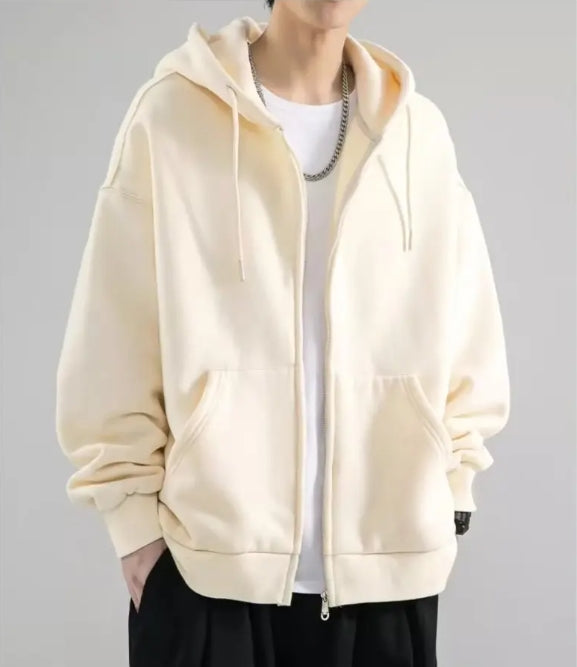 Heren Hoodie Sweatshirt Met Volledige Rits 0
