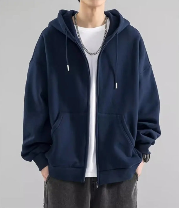 Heren Hoodie Sweatshirt Met Volledige Rits 2