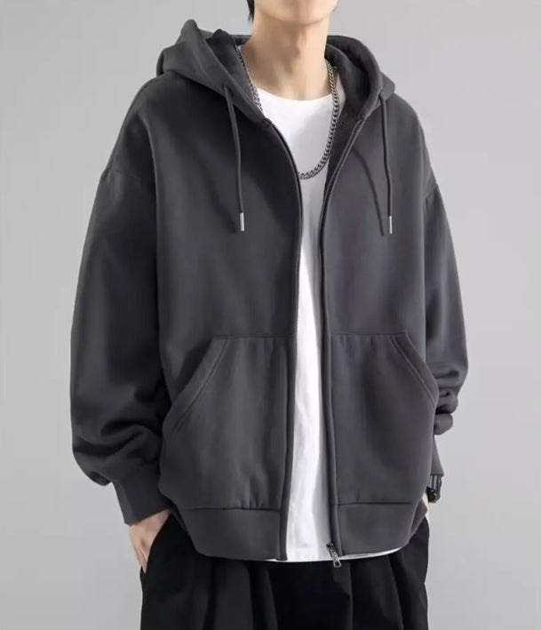 Heren Hoodie Sweatshirt Met Volledige Rits 3