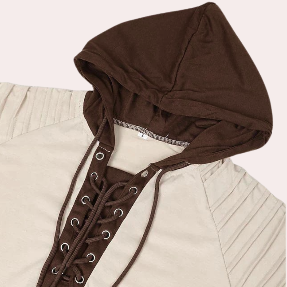 Heren Hoodie met Vetersluiting Casual en Comfortabel Design 1