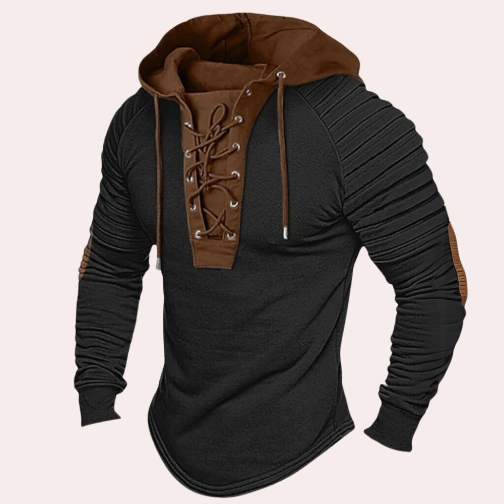 Heren Hoodie met Vetersluiting Casual en Comfortabel Design 4