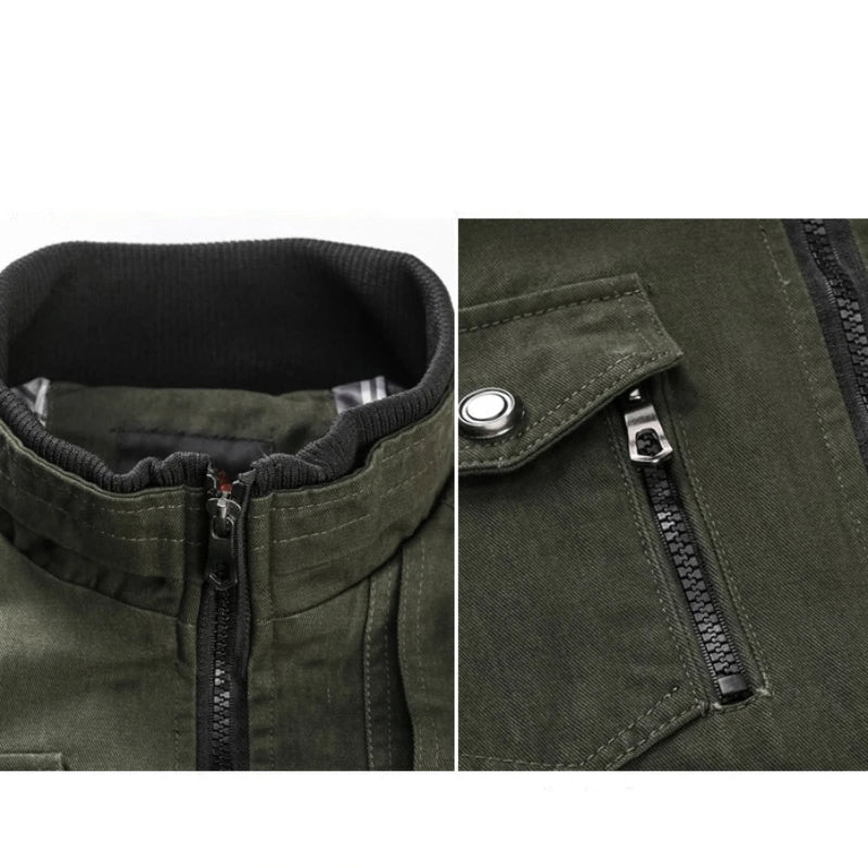 Heren Jack Casual Met Opstaande Kraag en Ritszakken 2