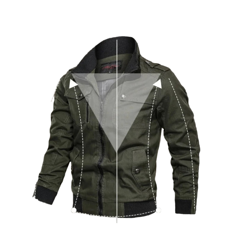 Heren Jack Casual Met Opstaande Kraag en Ritszakken 3