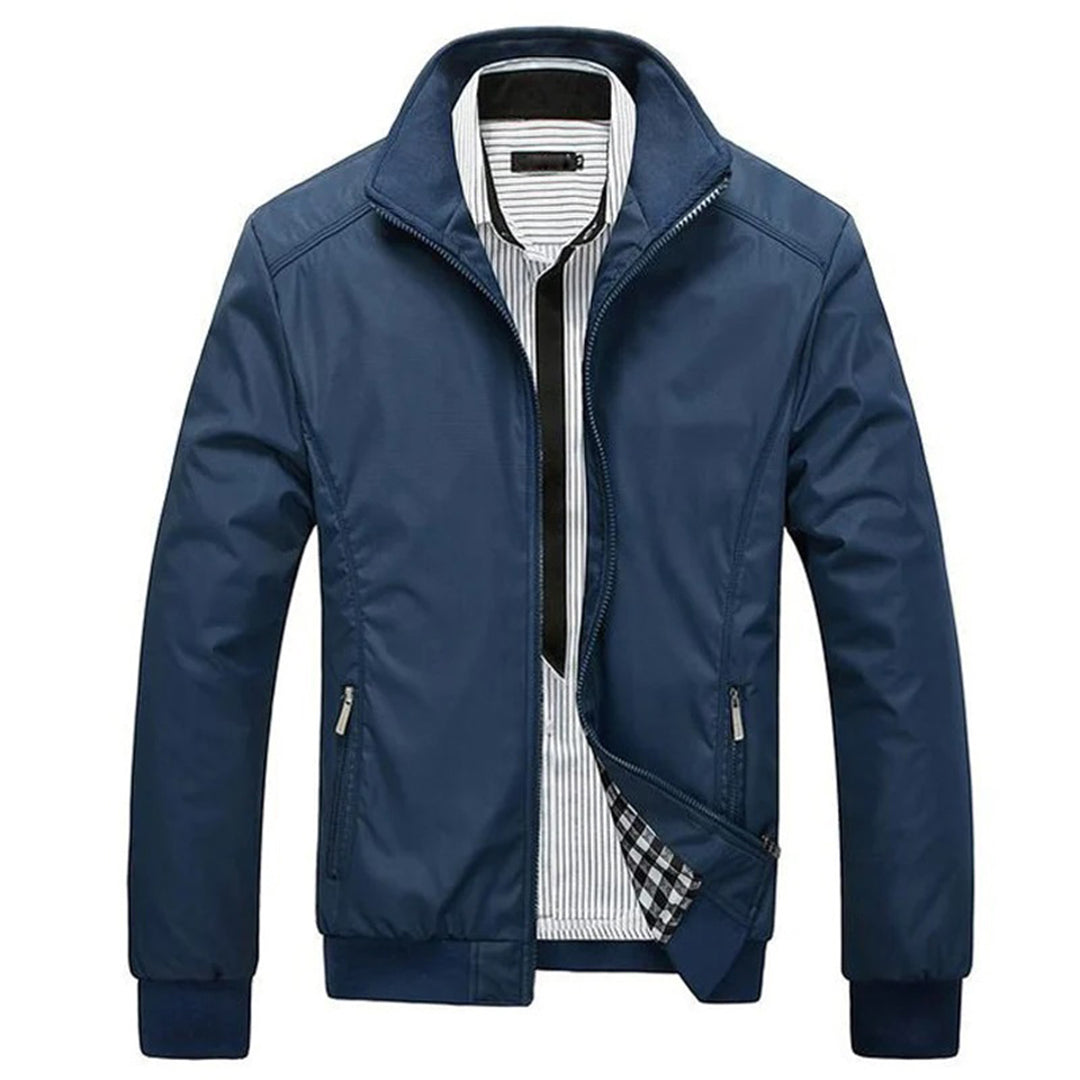 Heren Jas Casual met Staande Kraag voor Buitengebruik 1
