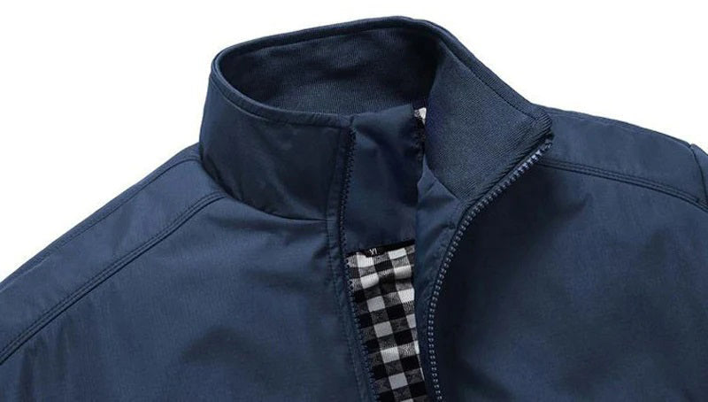 Heren Jas Casual met Staande Kraag voor Buitengebruik 3