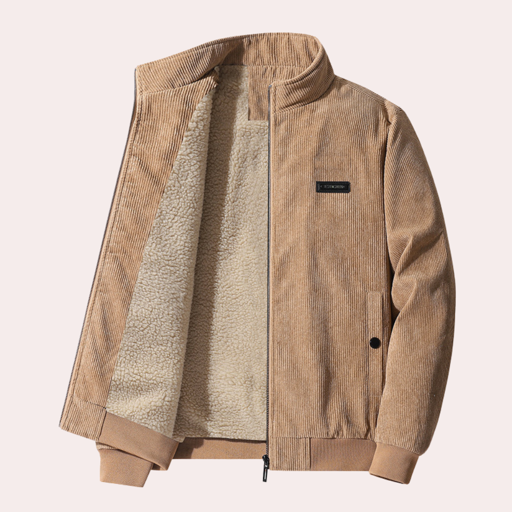 Heren Jas Winter Retro Fløjlsjakke met Tijdloos Design 7