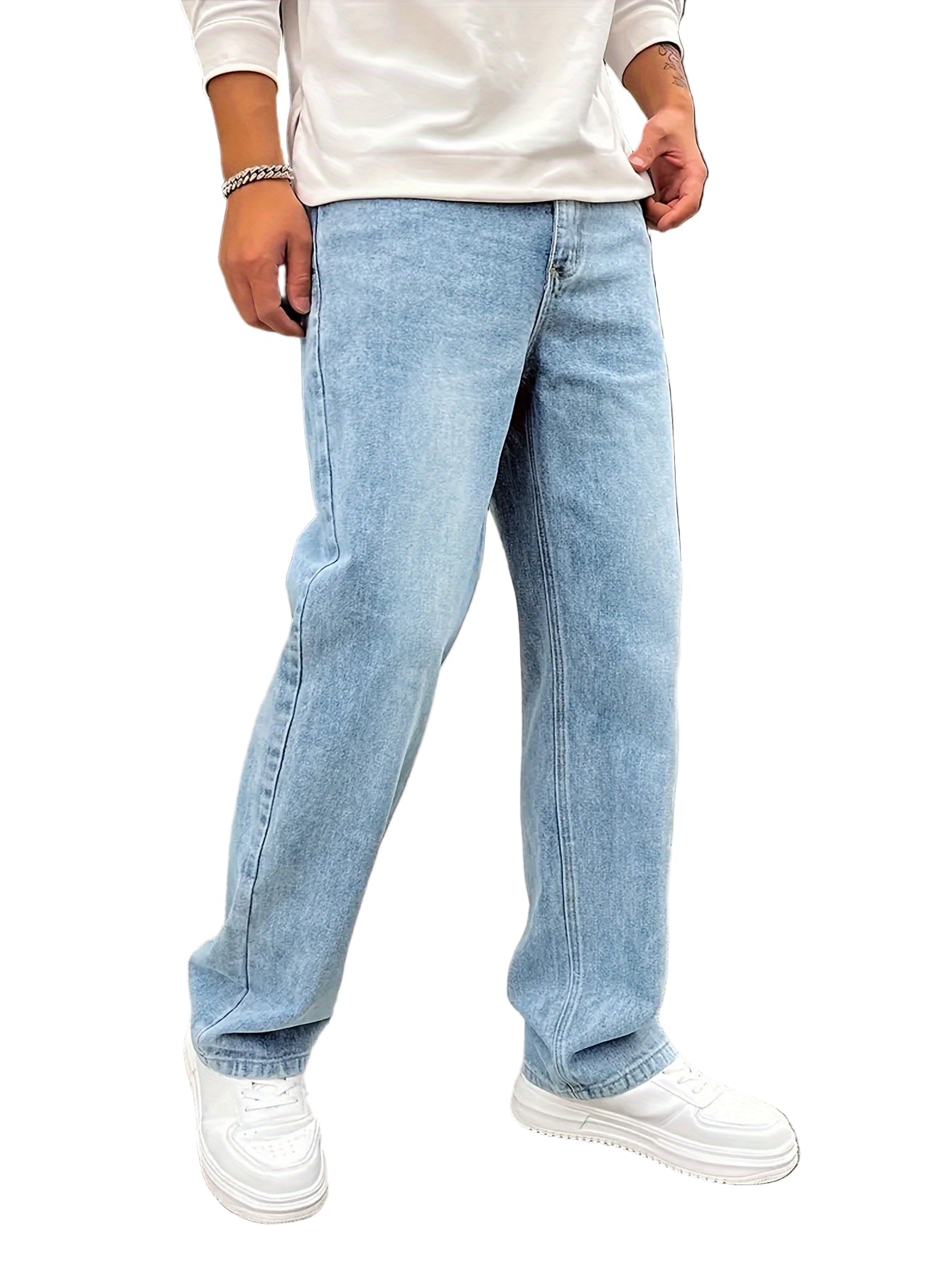 Heren Jeans Losse Snede Casual Stijl 0