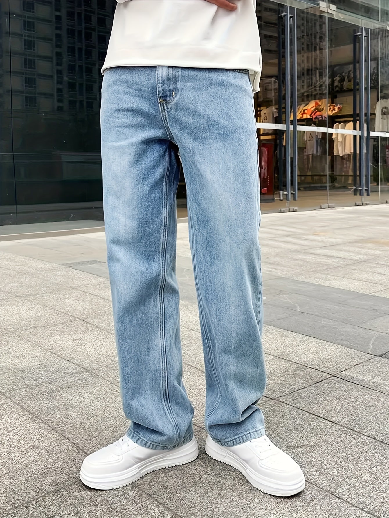 Heren Jeans Losse Snede Casual Stijl 5