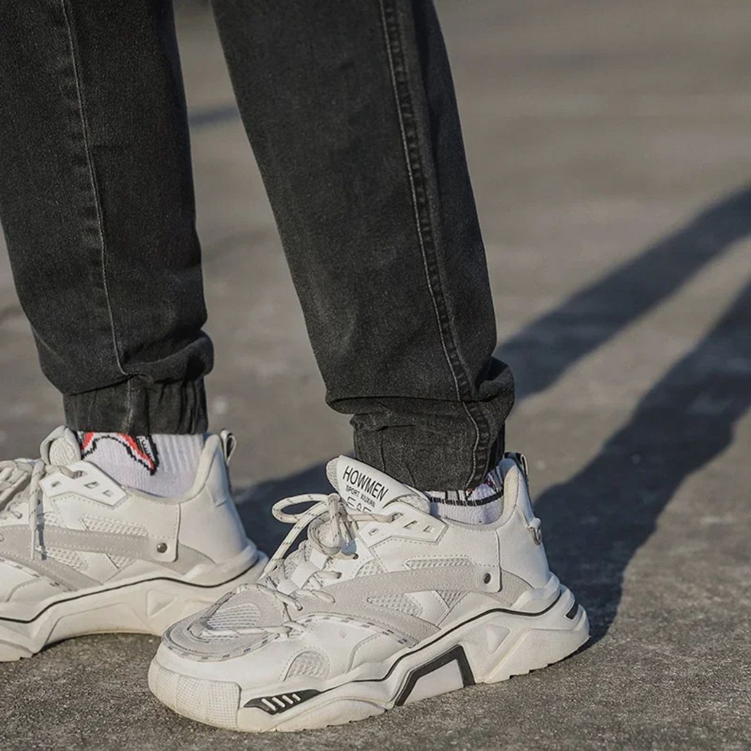 Heren Jogging Broeken Casual Denim Met Meerdere Zakken 3
