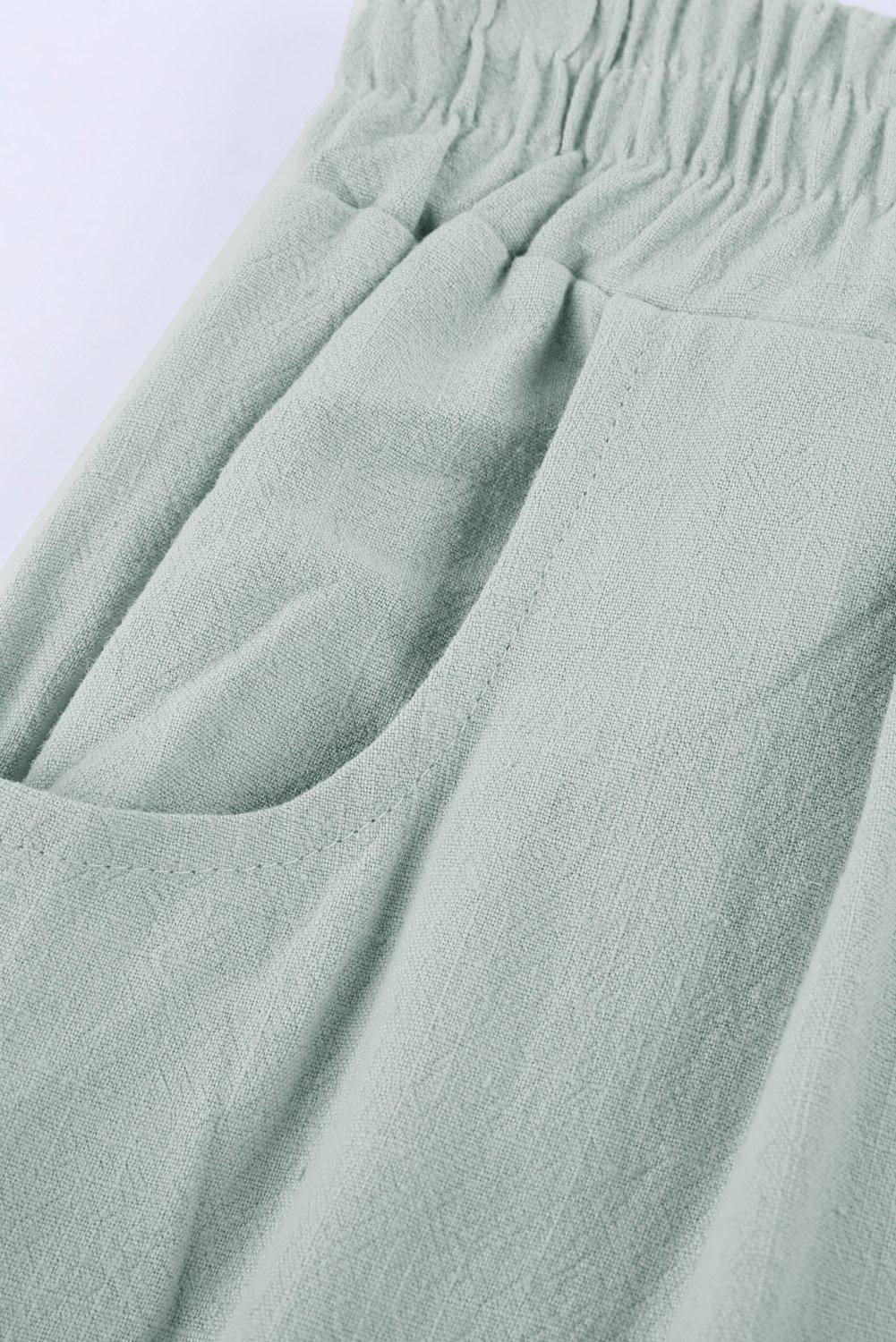 Heren Joggingbroek Taps Toelopend Linnen Met Elastische Tailleband 3