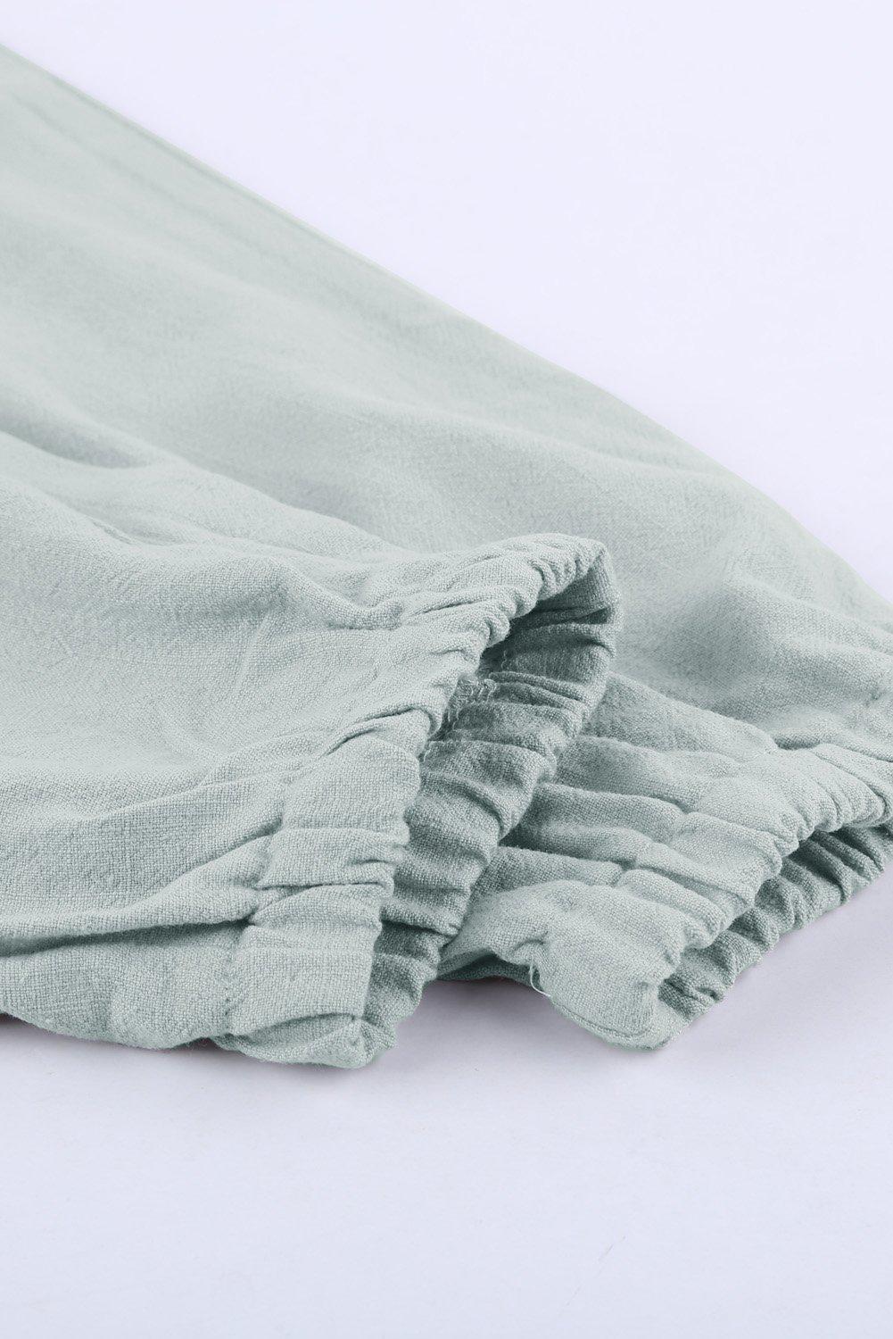 Heren Joggingbroek Taps Toelopend Linnen Met Elastische Tailleband 4