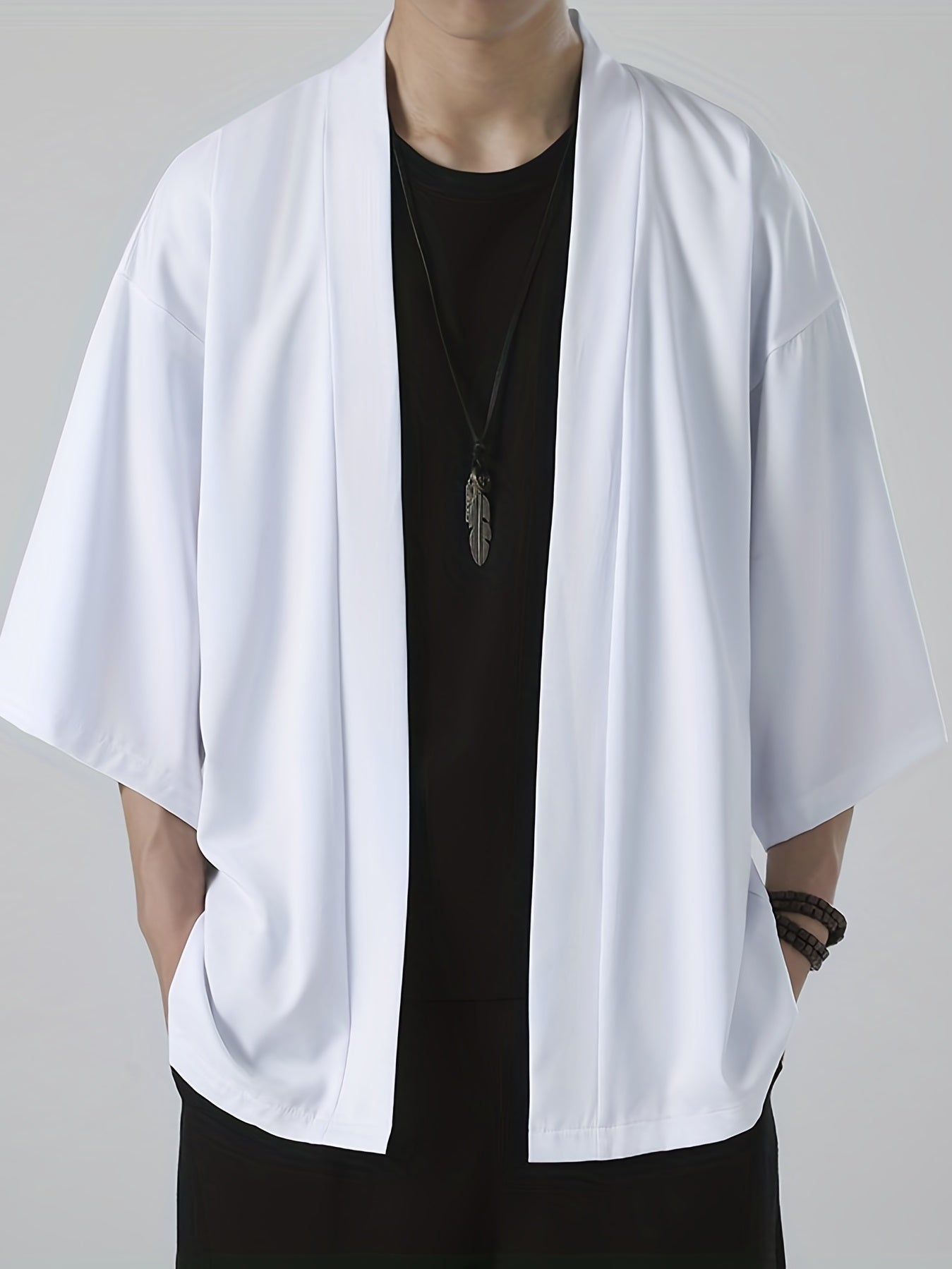 Heren Kimono in Japanse Stijl met Open Voorzijde 1