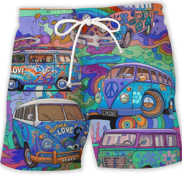 Heren Korte Broek Graffiti Stijl 1