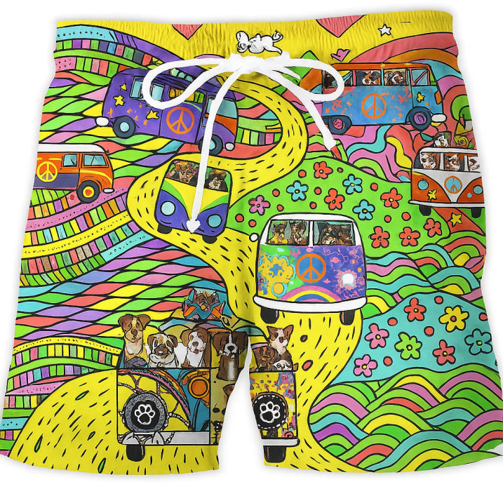 Heren Korte Broek Graffiti Stijl 4