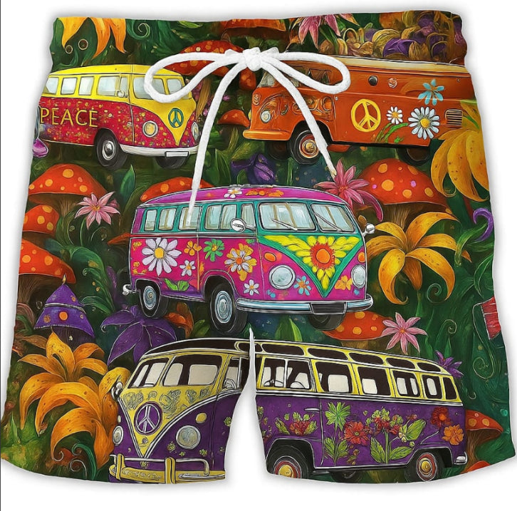 Heren Korte Broek Graffiti Stijl 5