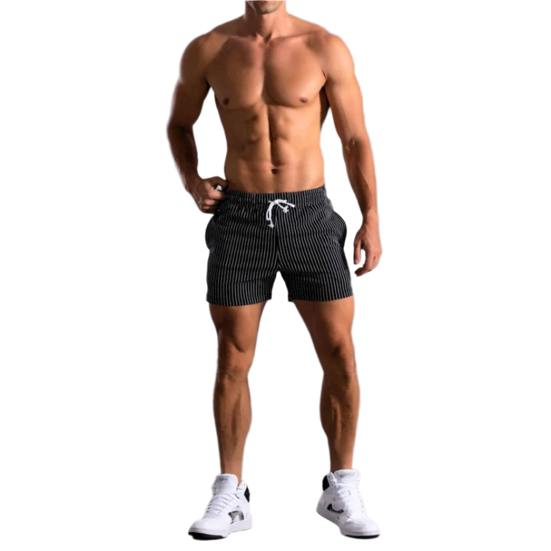 Heren Korte Broek Streepjespatroon Ademend Materiaal 0
