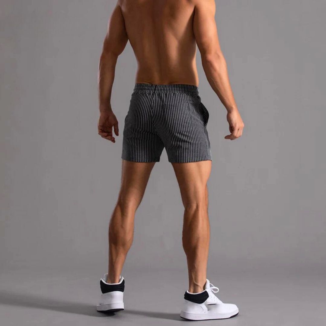 Heren Korte Broek Streepjespatroon Ademend Materiaal 3