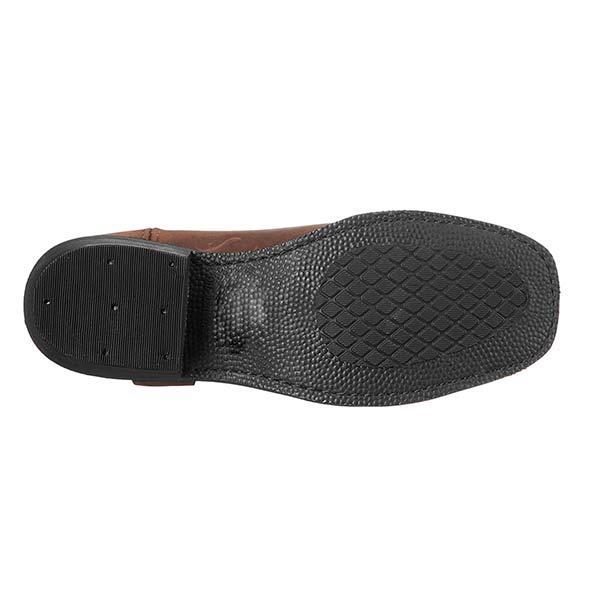 Heren Laarzen Leer Westernstijl met Rits en Rubber Zool 5